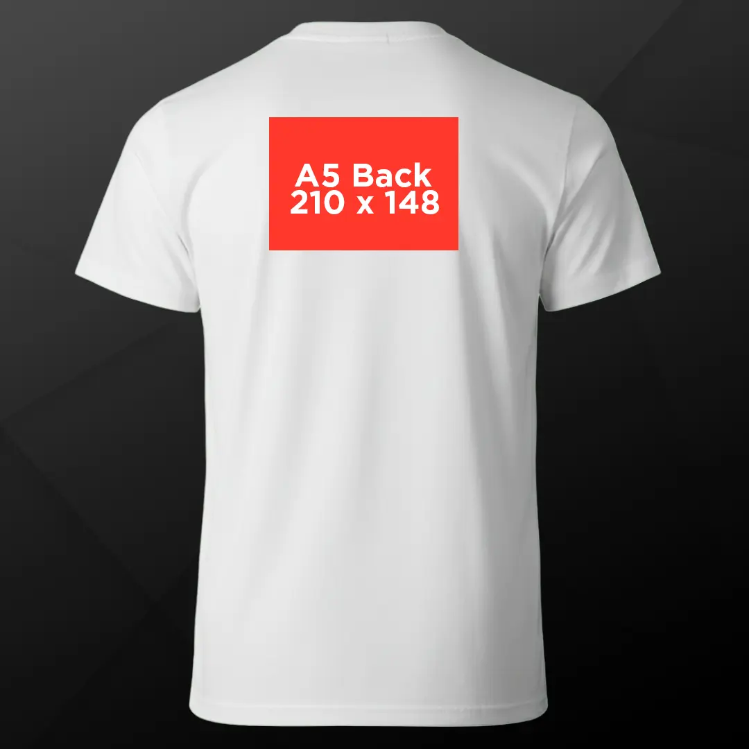 A5 Small Centre Back - 210 x 148mm DTF Prints
