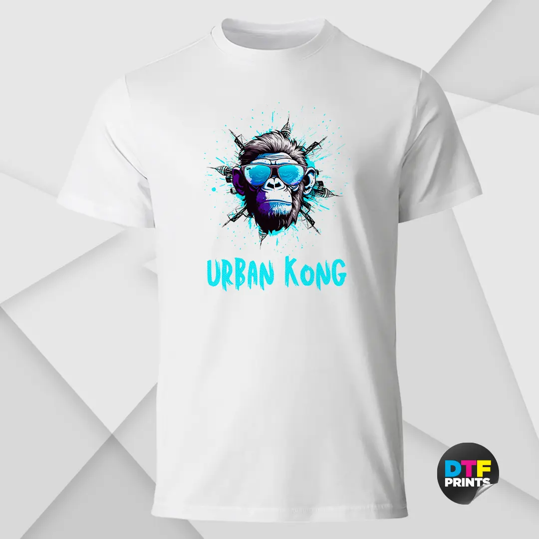 Urban Kong DTF Printed T-Shirt in White
